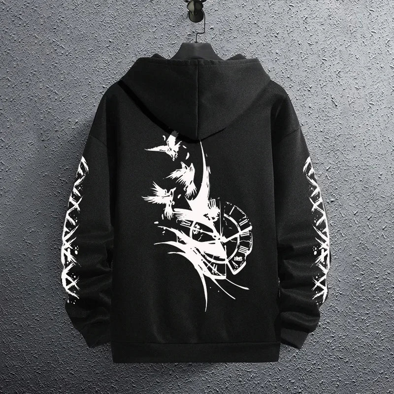 Sporty Pullover Hoodie Sweatshirt