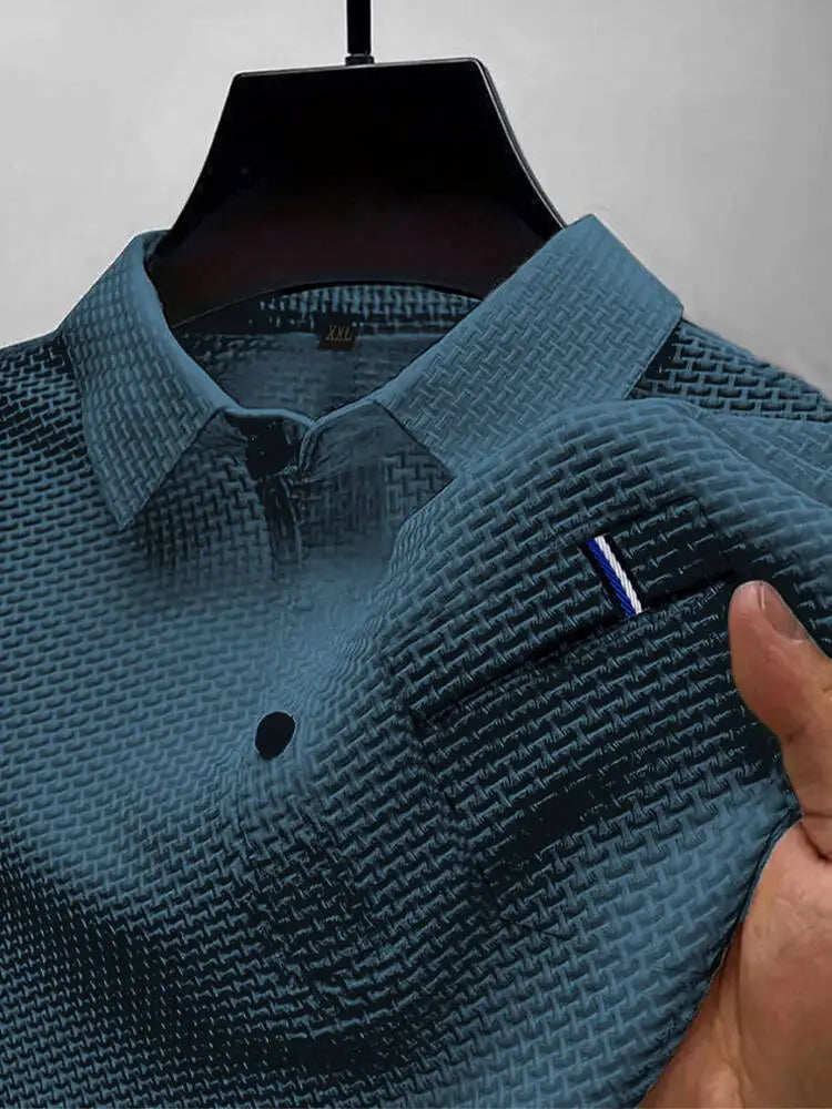 Ice Silk Lapel Polo Shirt