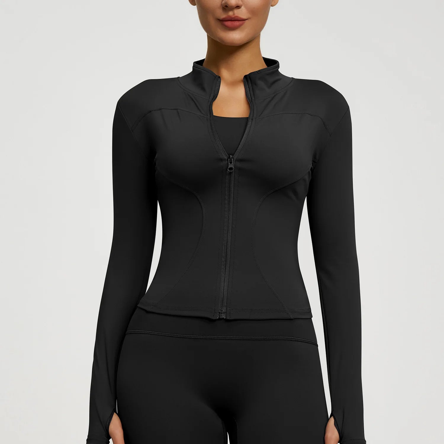 Slim Fit Zip-Up Yoga Jacket