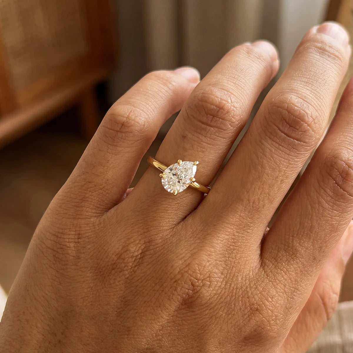 925 Sterling Silver Sparkling Water Drop Interweaving Dazzling Clear Pear CZ Finger Rings For Women Gift Wedding  Fine Jewelry