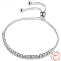 925 Sterling Silver Bracelet Love Elegant Zircon Tennis  Crystal Chain for Women Fashion Noble Engagement Wedding Glam