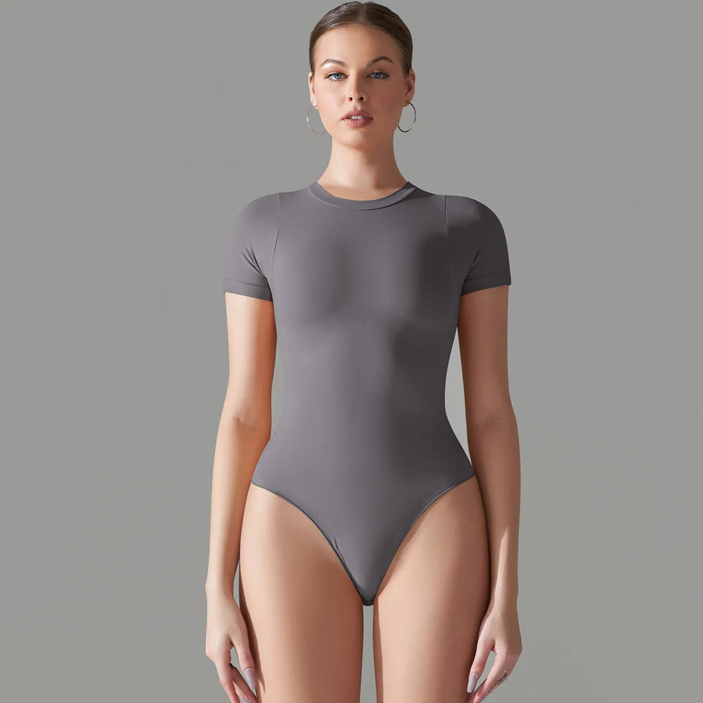 Women's Seamless Shapewear Short-Sleeve Bodysuit