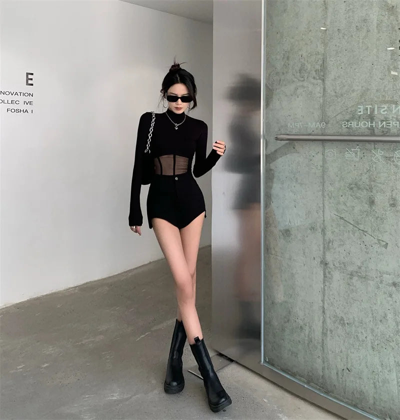 Skinny Long Sleeve Crop Tee