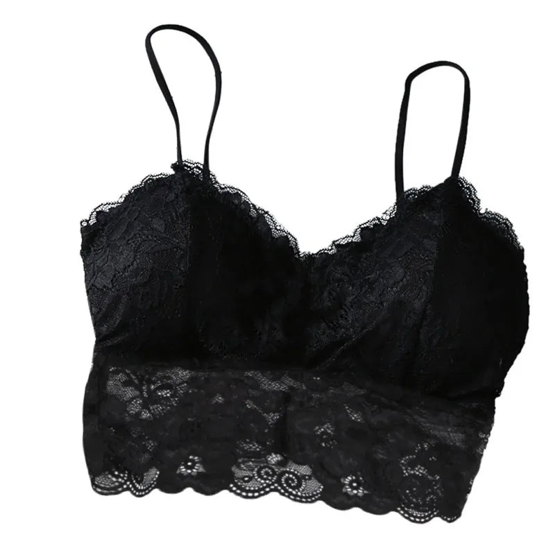 Lace Bralette Bustier Crop Top