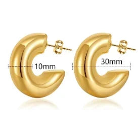 Women's Luxury Zircon Geometric Circle Hoop Earrings