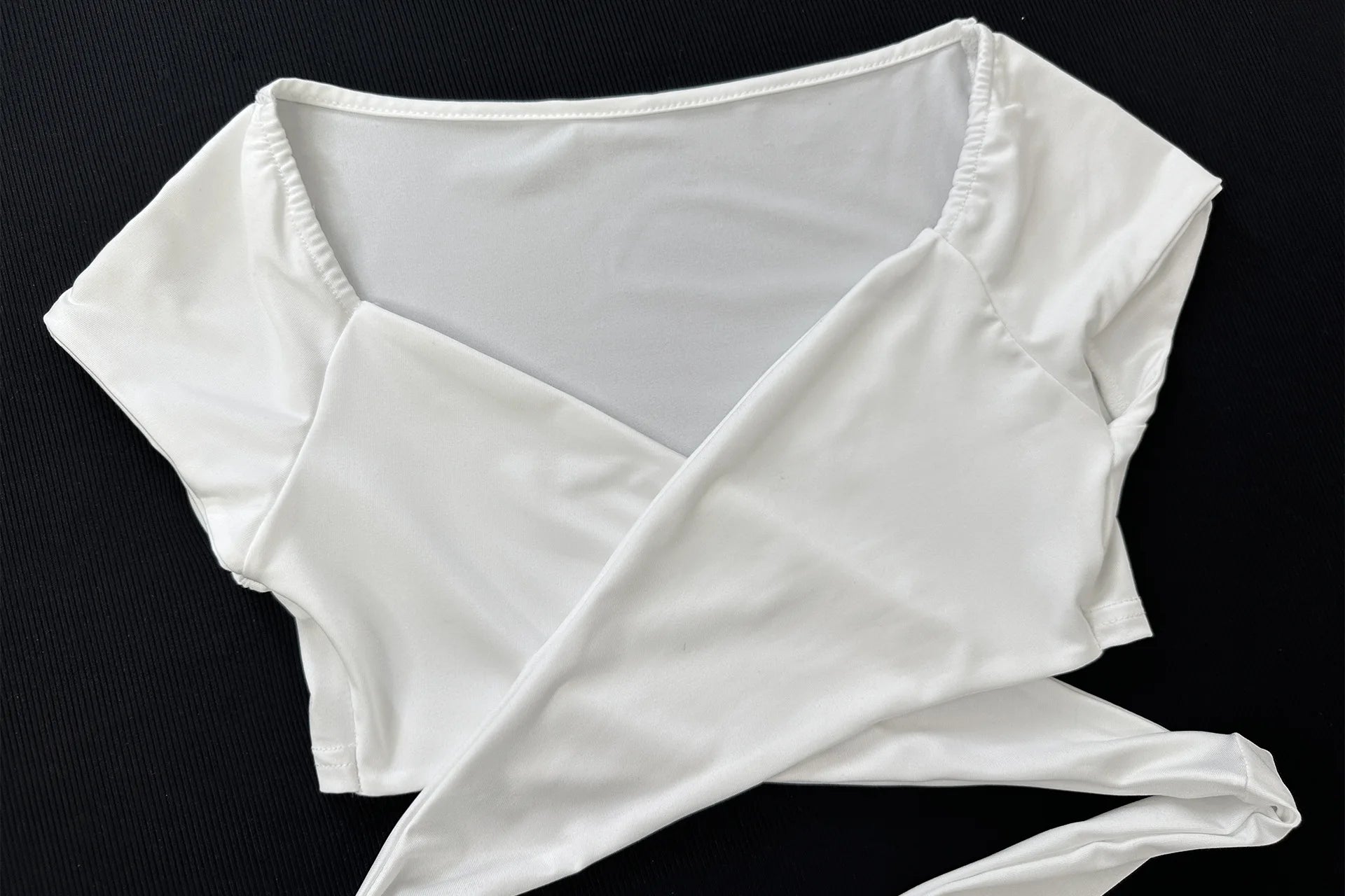 V-Neck Push Up Crop Top