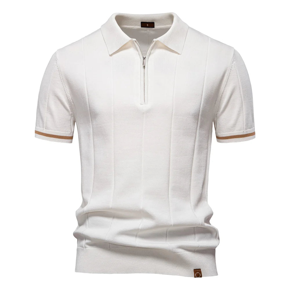 Slim Fit Zip Polo Shirt