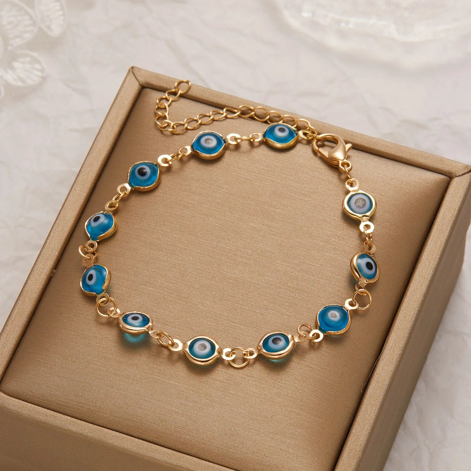 Lucky Evil Eye Adjustable Charm Bracelet