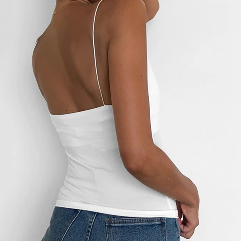 Slim Sleeveless Camisole Tank Top