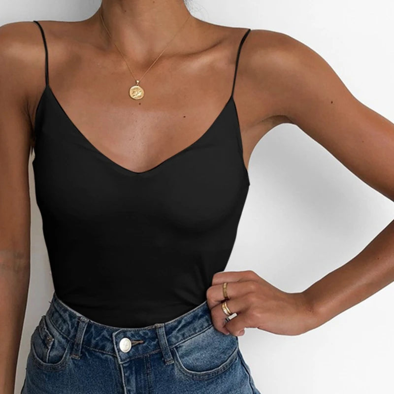 Slim Sleeveless Camisole Tank Top