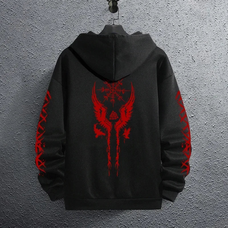 Sporty Pullover Hoodie Sweatshirt