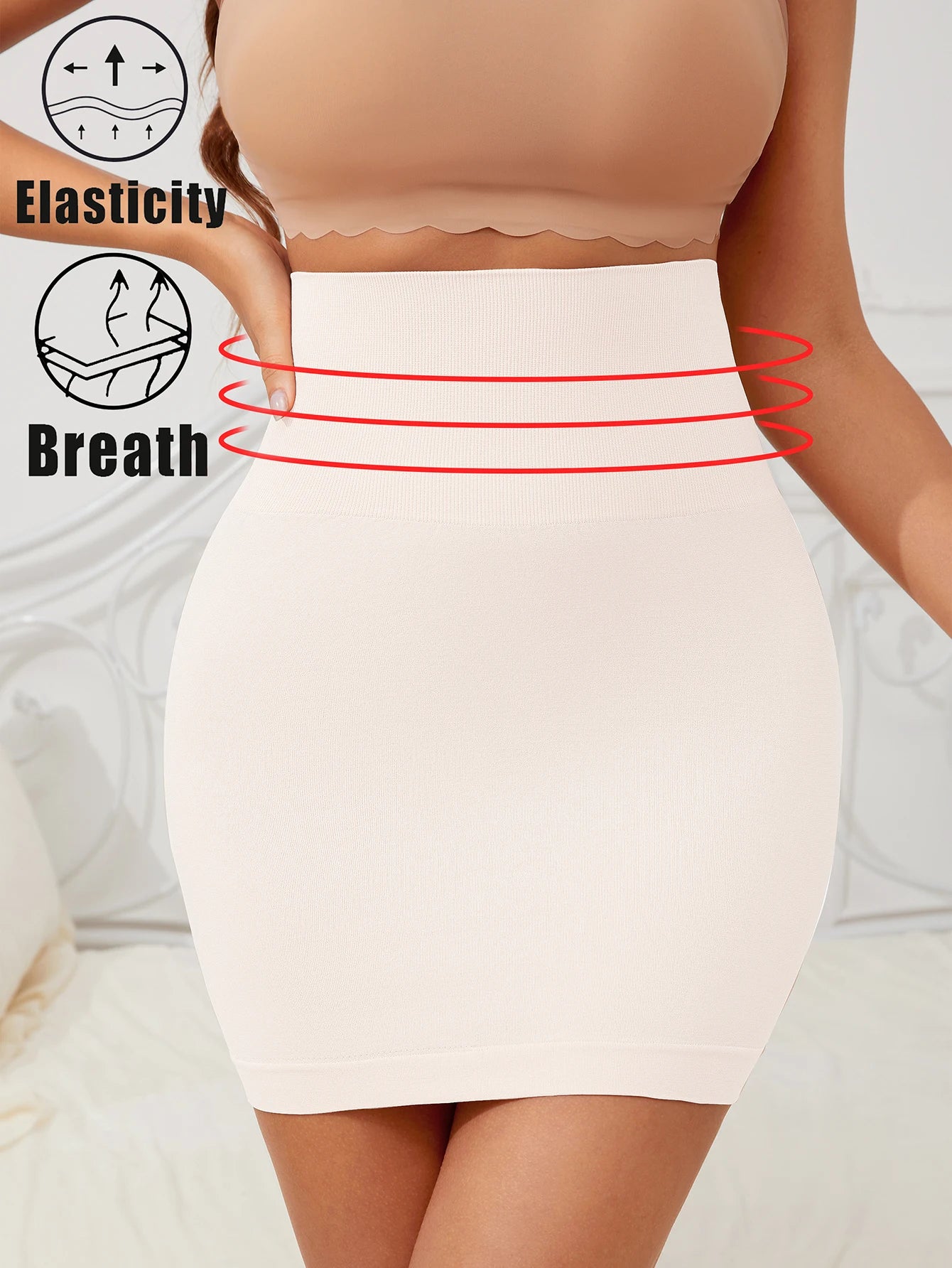Women's High Waist Tummy Control Half Slip Shapewear