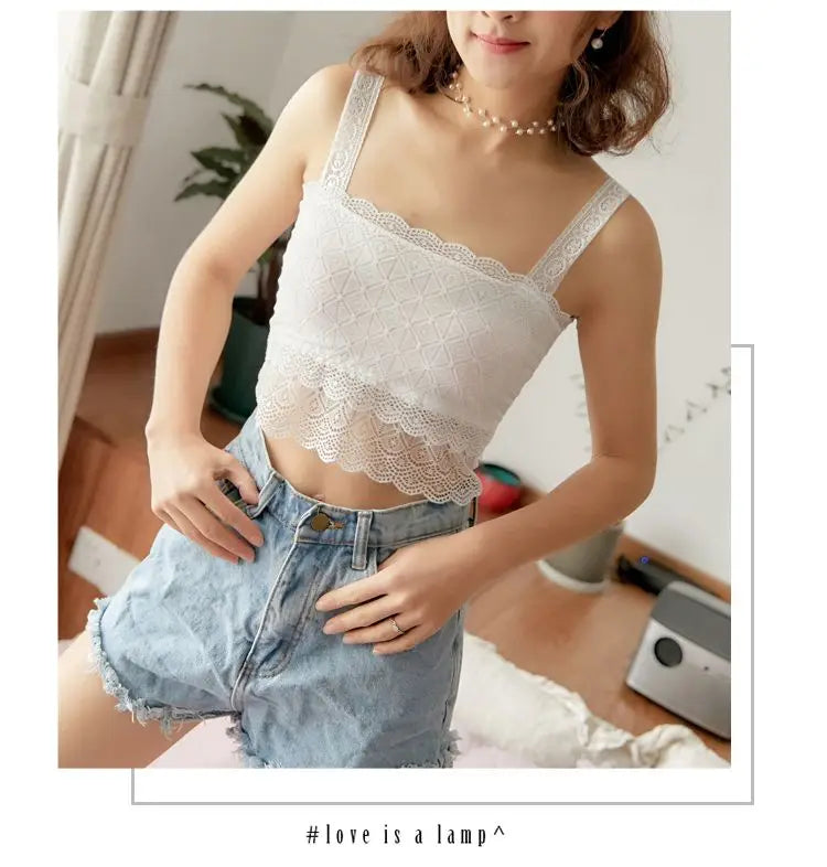 Lace Camisole with Chest Pads