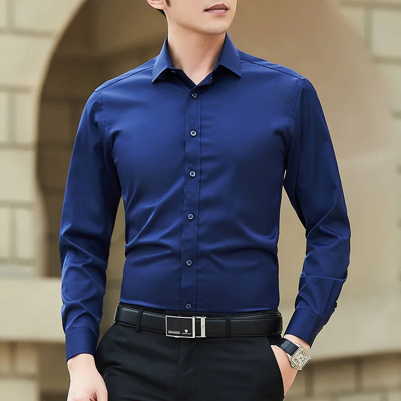 Slim Fit Long Sleeve Business Shirt