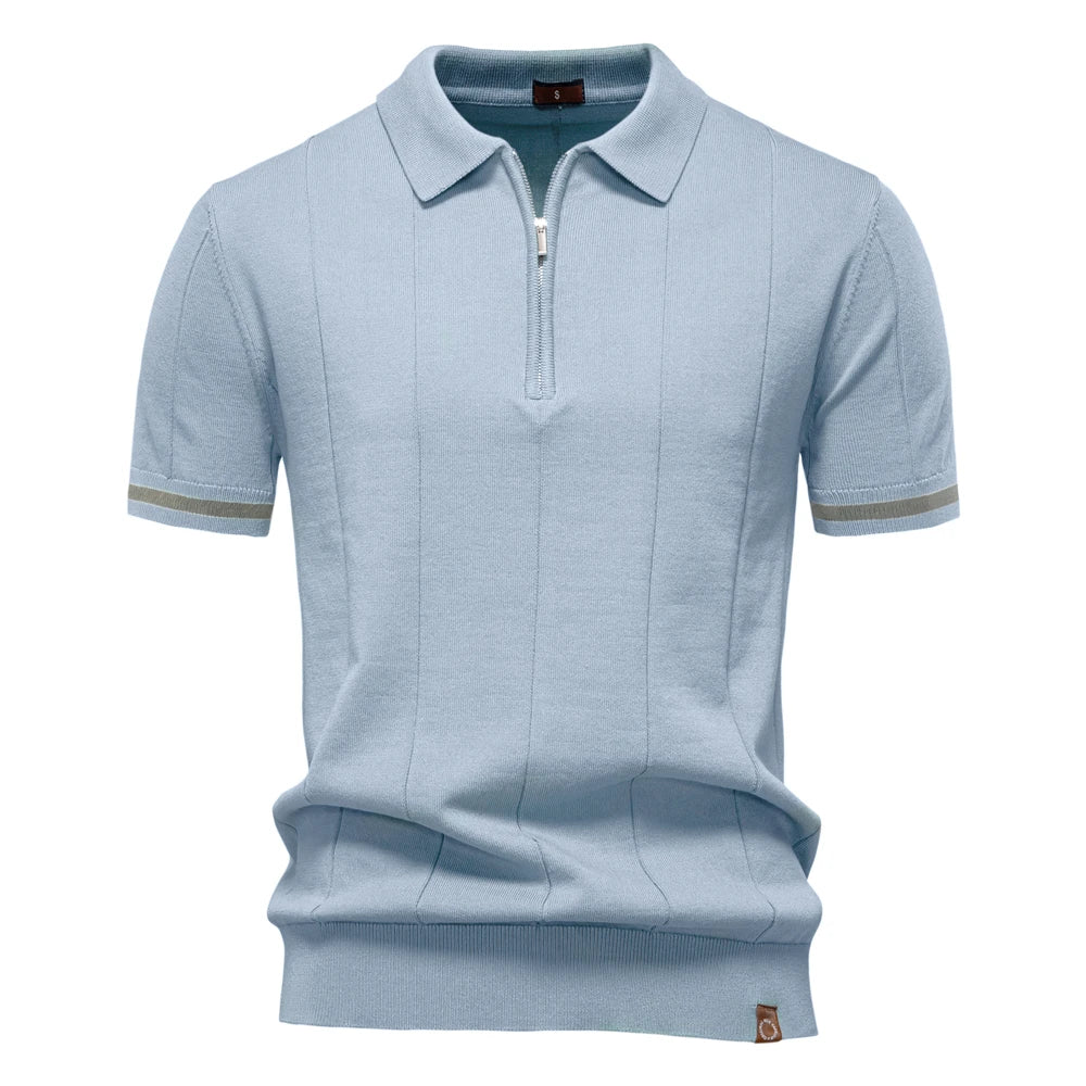 Slim Fit Zip Polo Shirt