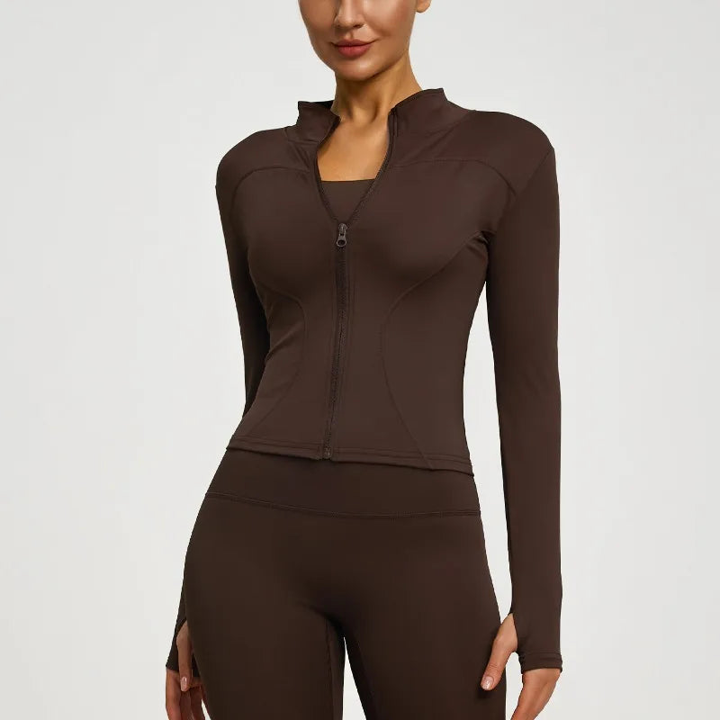 Slim Fit Zip-Up Yoga Jacket