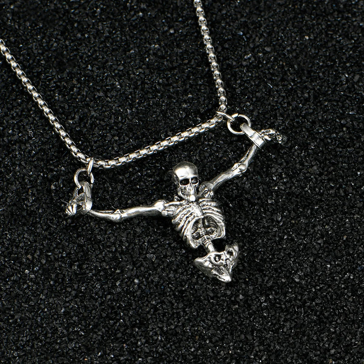 Halloween Punk Skull Pendant Necklace