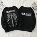 Mens Loose Tracksuit Casual Printing Sweatshirt High Quality Hot Sales Versatile Pullover Trend Black White Street Tops Clothing