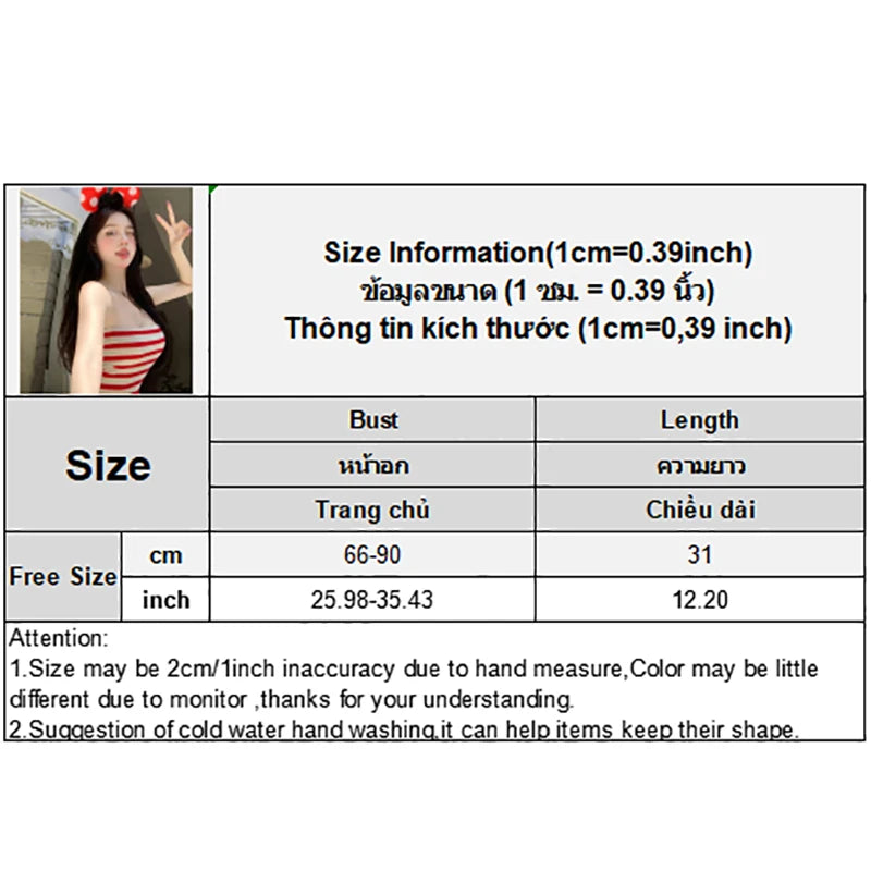 Retro Striped Bustier Tank