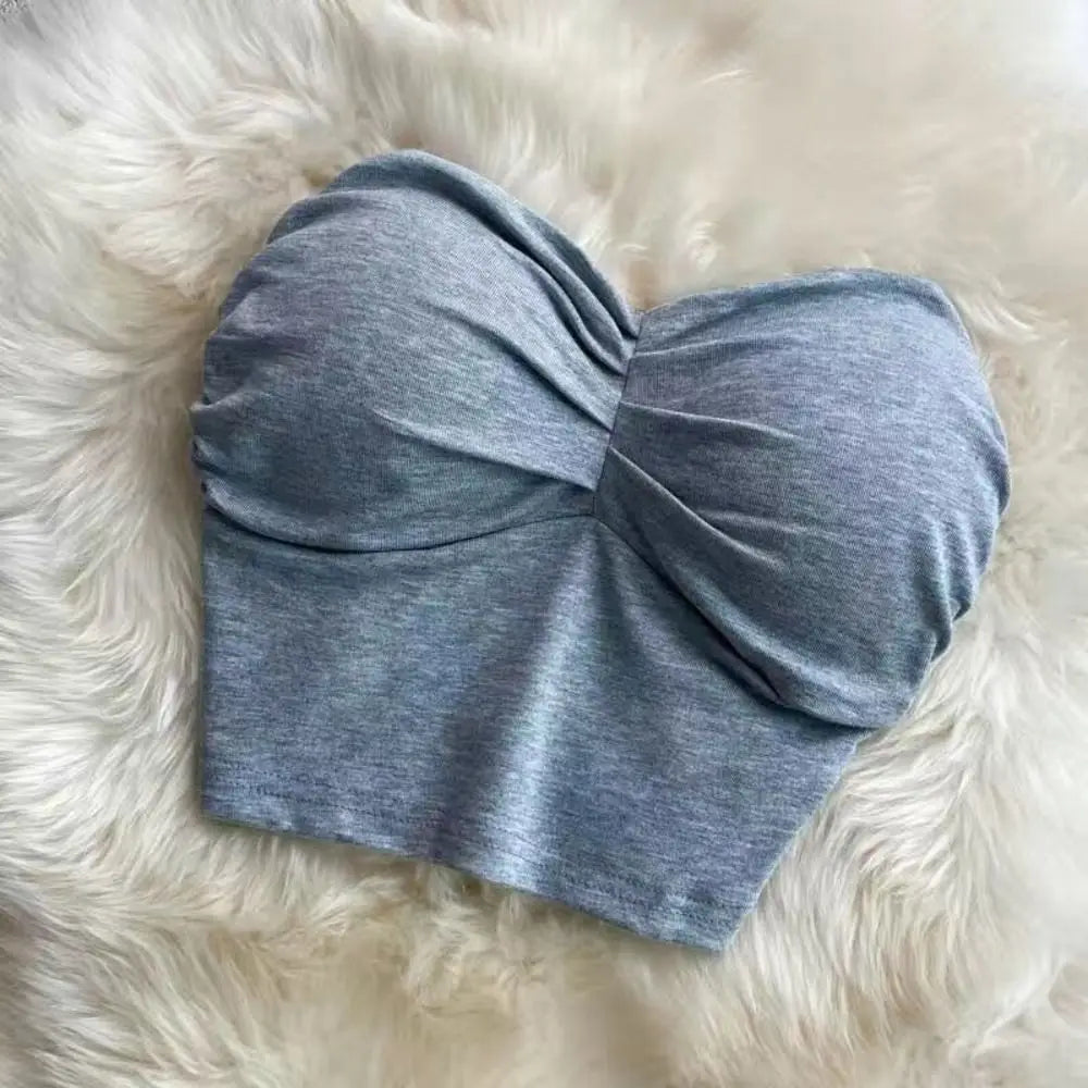 Solid Backless Crop Cami