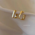 Women's Geometric U-Shape Hoop Earrings
