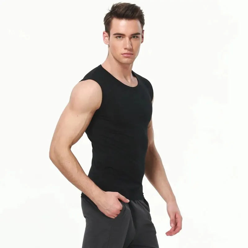 Slim Fit Sleeveless Cotton Vest (3-Pack)