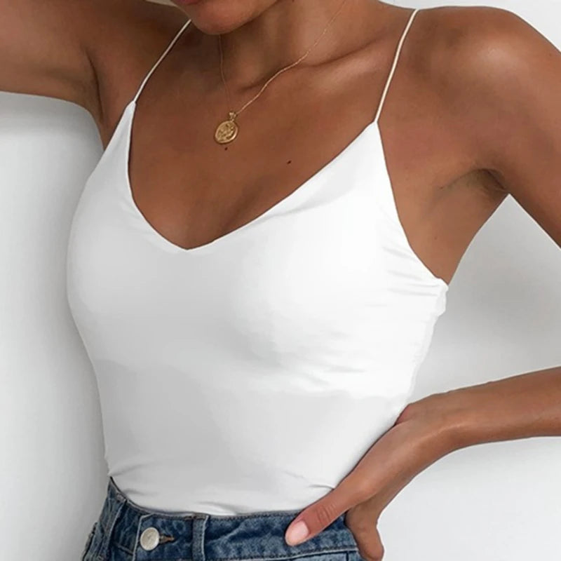 Slim Sleeveless Camisole Tank Top