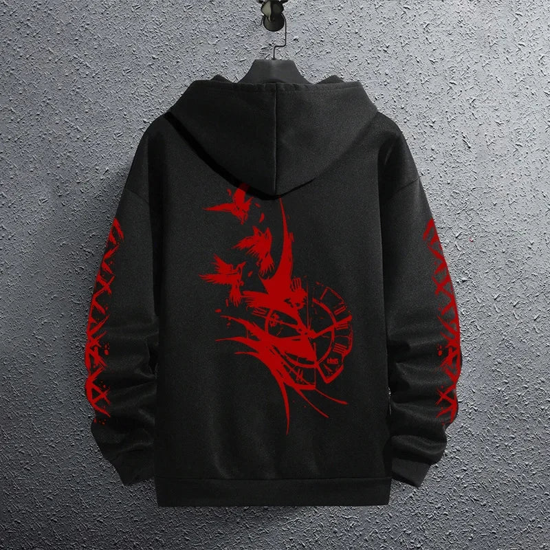 Sporty Pullover Hoodie Sweatshirt