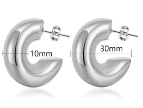 Women's Luxury Zircon Geometric Circle Hoop Earrings