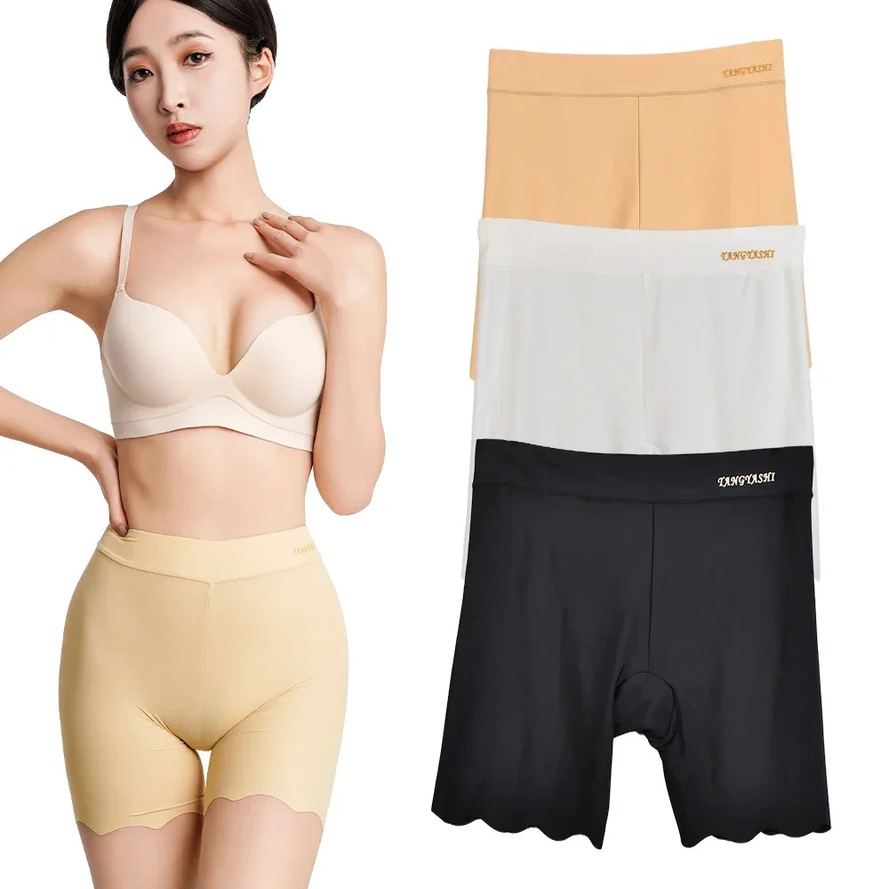 Women's Seamless Ice Silk Safety Shorts