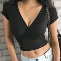 Cross Wrap Crop Tee