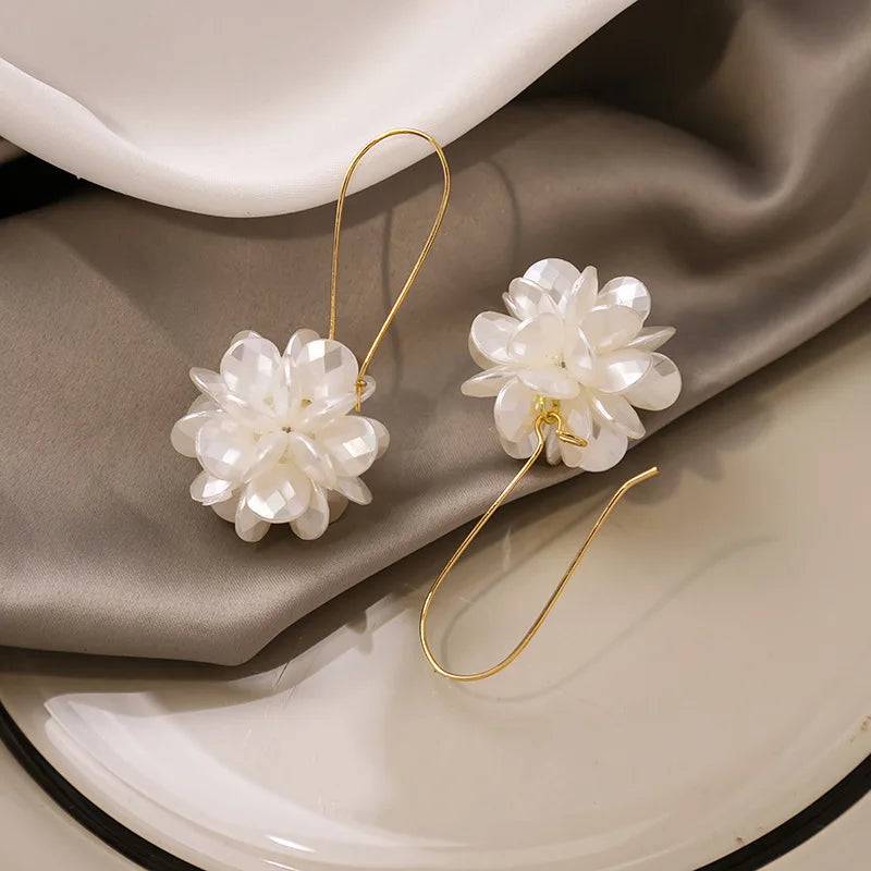 Women's Korean Pearl & Butterfly Flower Earrings