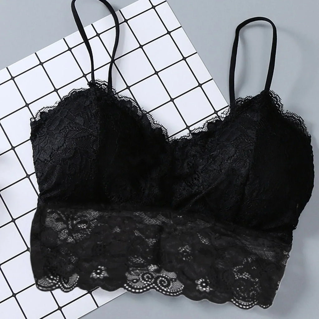 Lace Bralette Bustier Crop Top