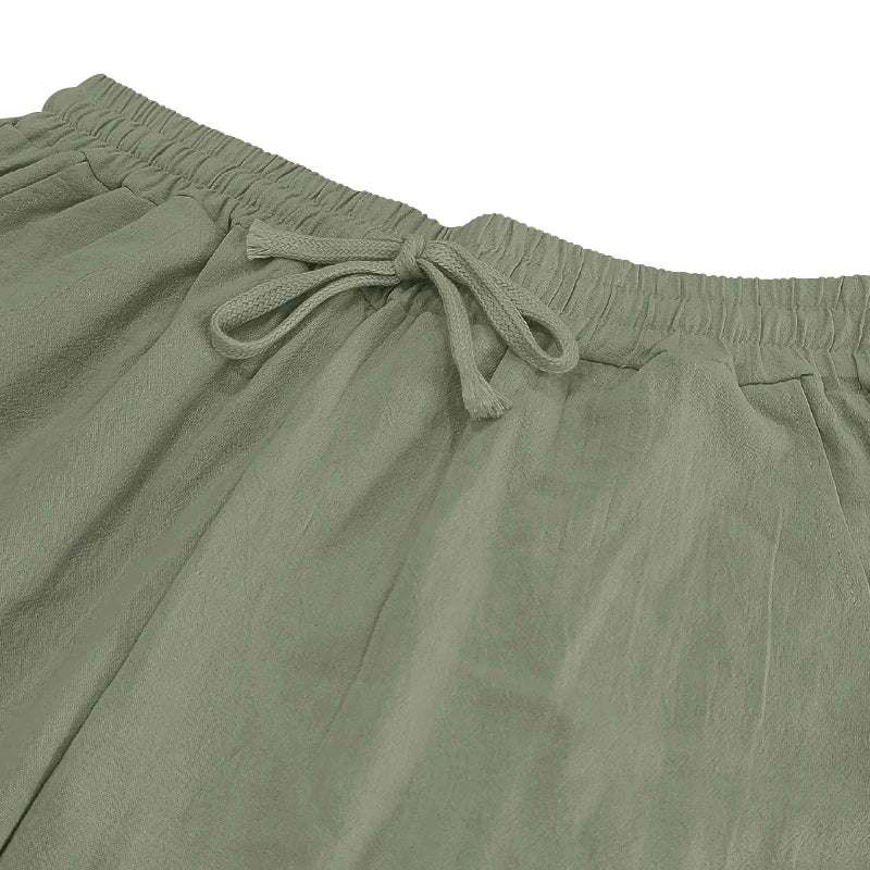 Hip-Hop Cotton Linen Outdoor Pants