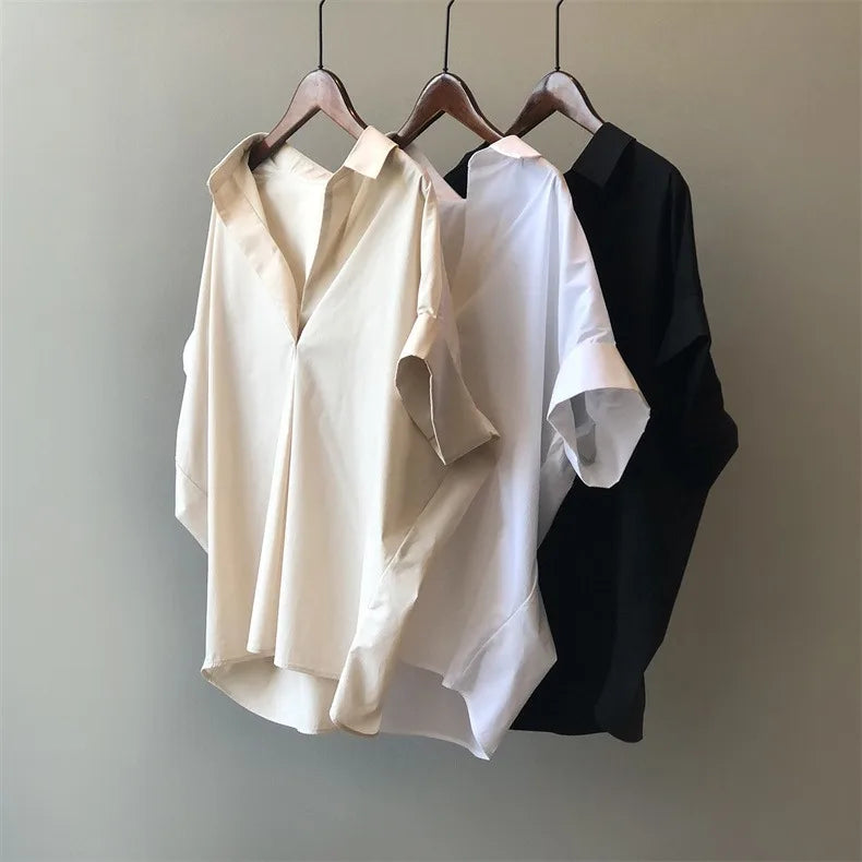 Chiffon Ruched Short Sleeve Blouse
