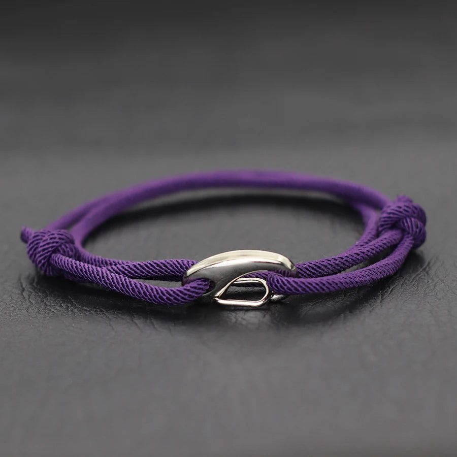 New Simple Style Double Layered Marine String Bracelet For Men Women Sliding Adjustable 3mm Thin Rope Nautical Braclet Pulseria