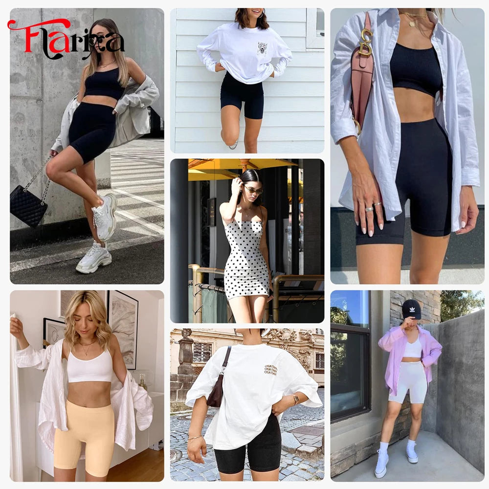 Women's Seamless High Waist Slip Shorts with Hip Lifting