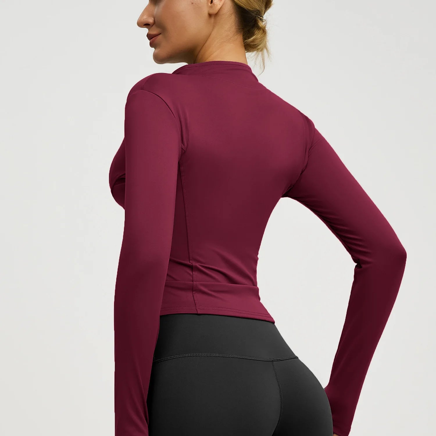 Slim Fit Zip-Up Yoga Jacket