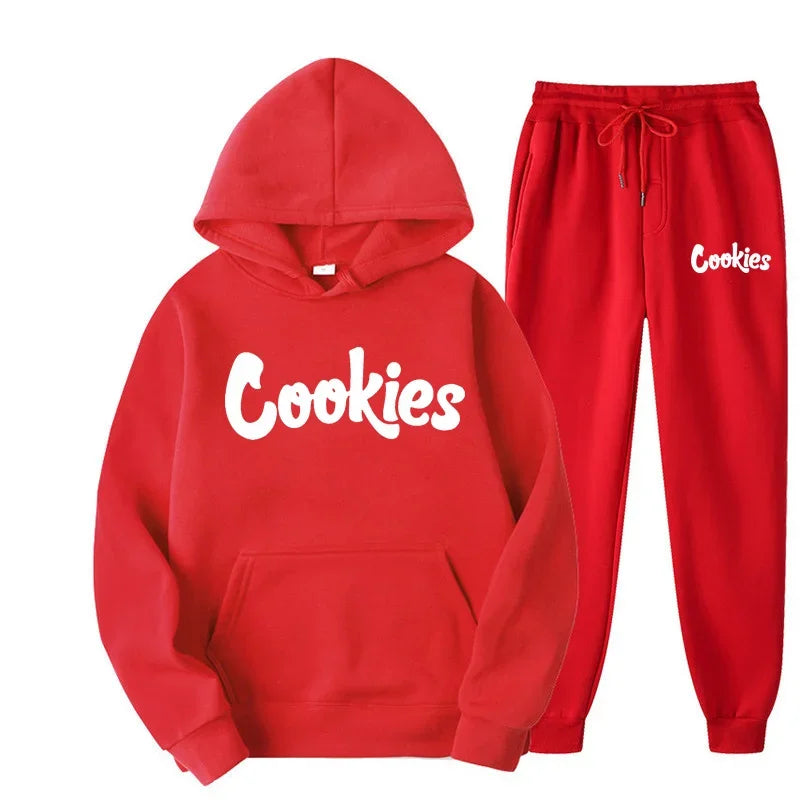 Print Logo Hoodie & Jogger Two-Piece Set