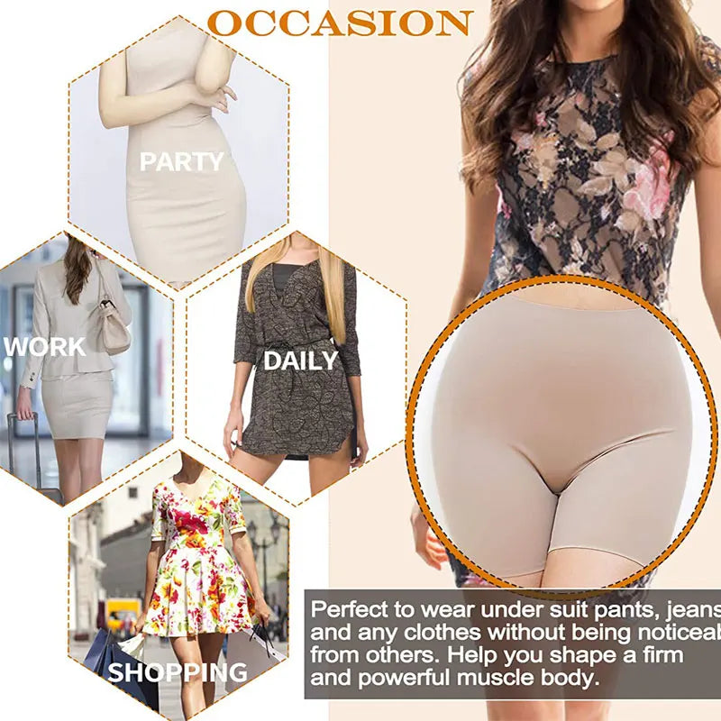 Women's High Waist Anti-Chafing Safety Shorts