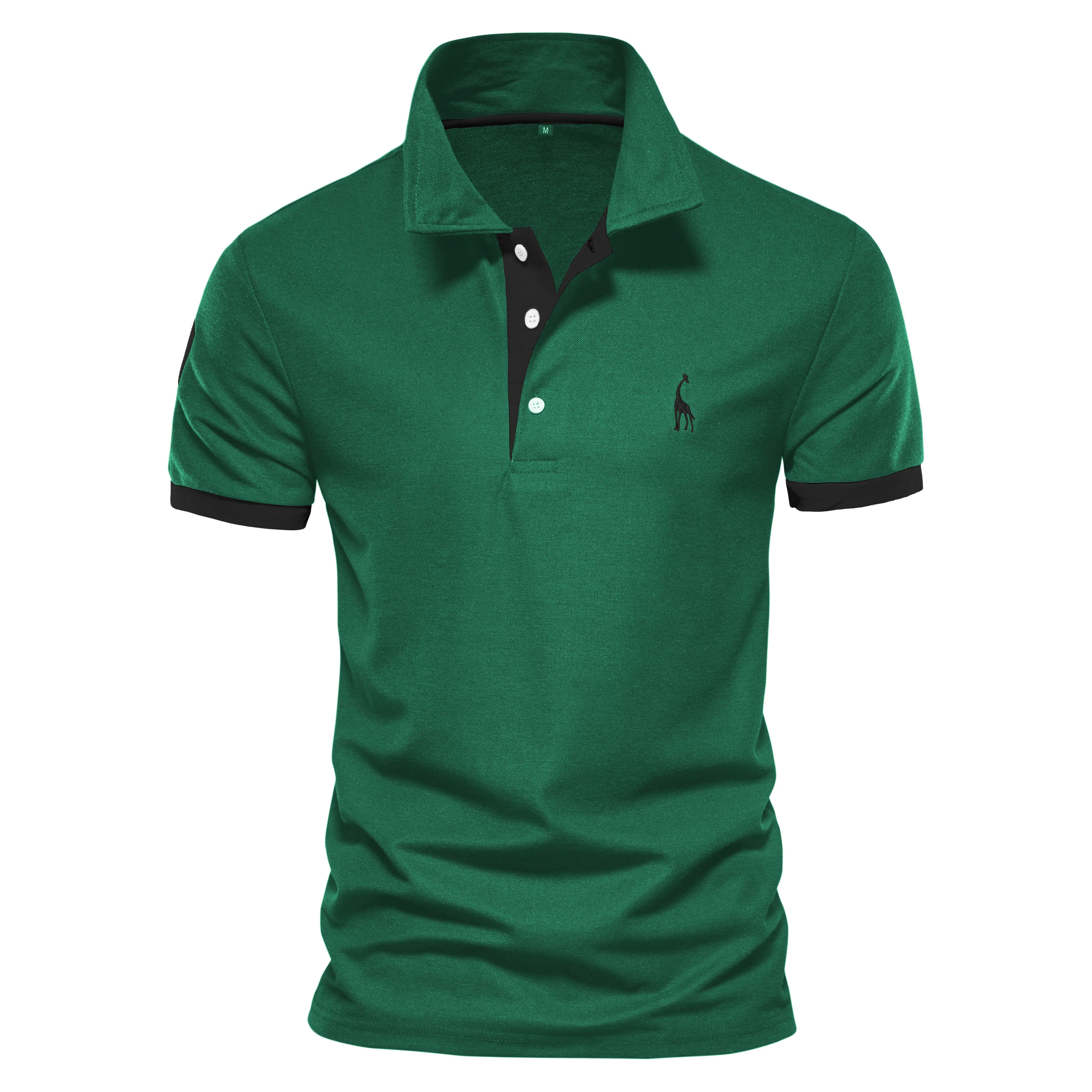 Embroidered Giraffe Polo Shirt