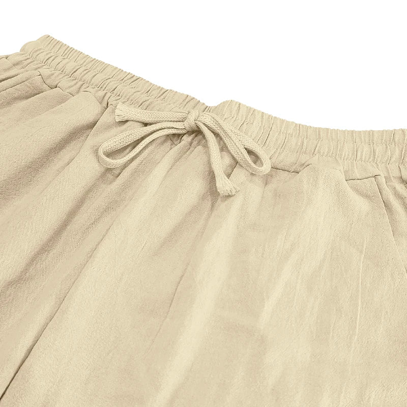 Hip-Hop Cotton Linen Outdoor Pants