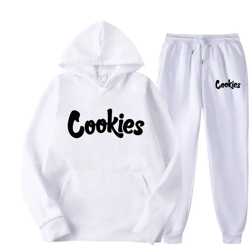 Print Logo Hoodie & Jogger Two-Piece Set