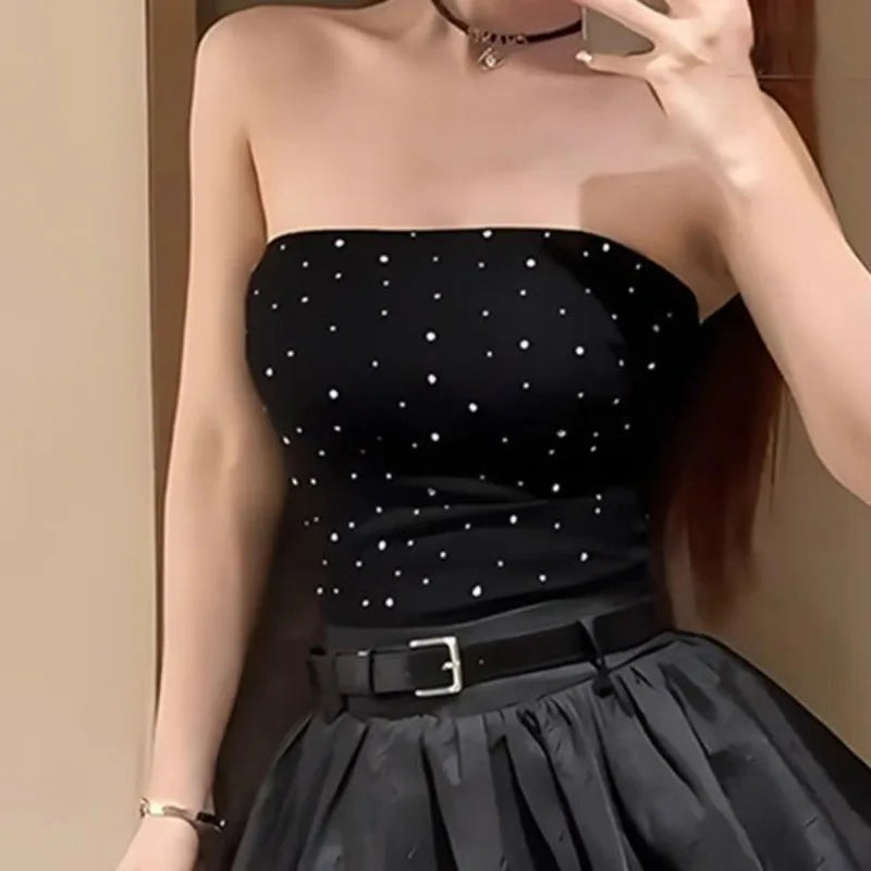 Diamond Strapless Tube Top