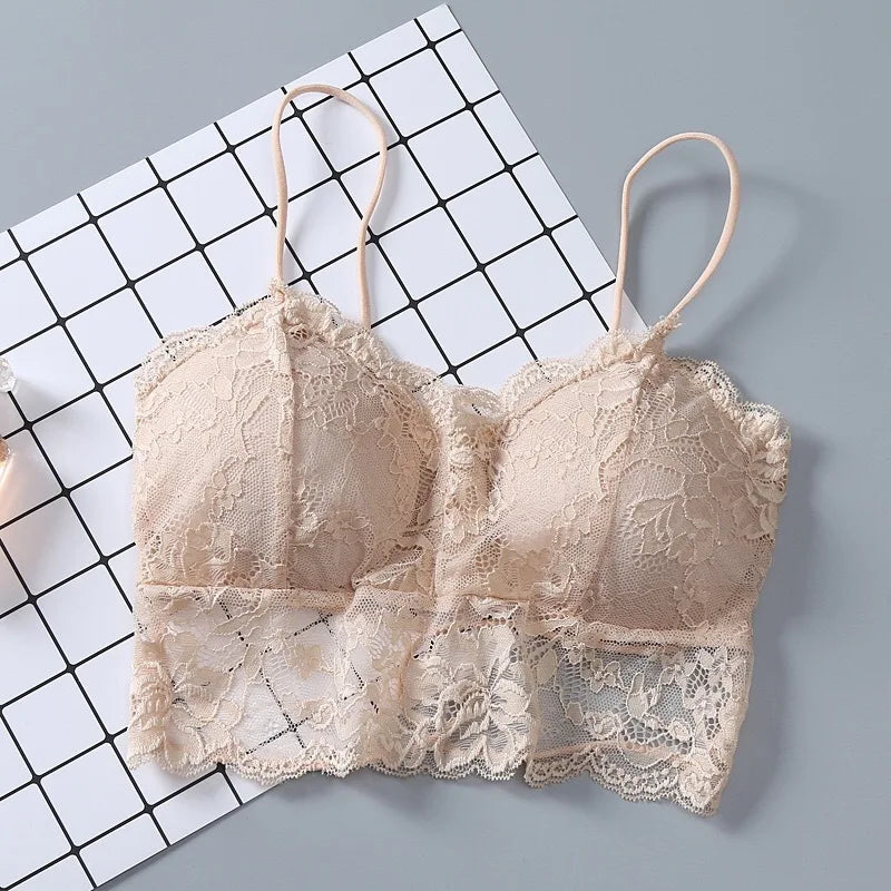Lace Bralette Bustier Crop Top