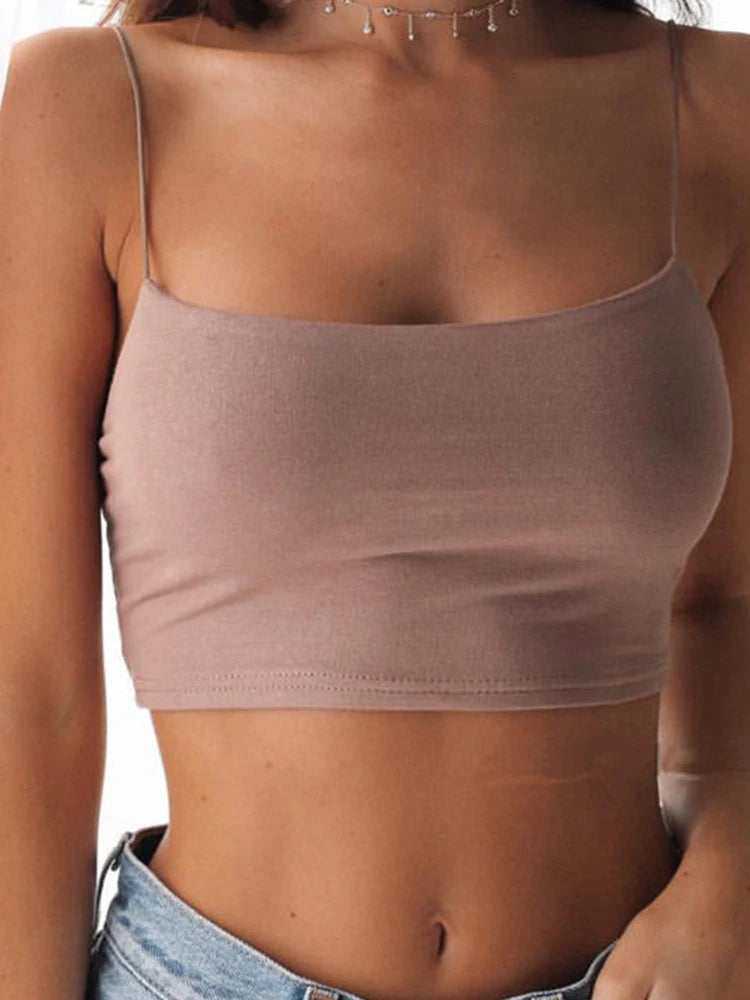 Halter Backless Crop Cami