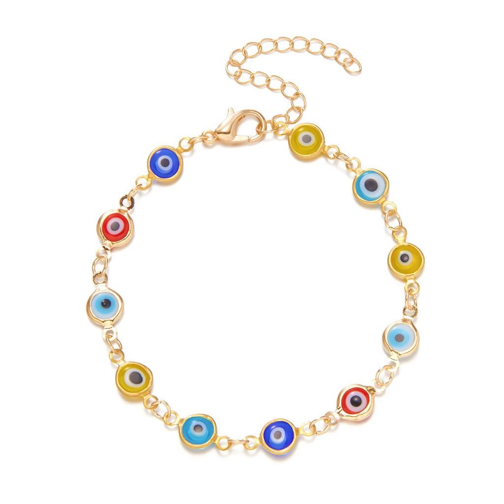 Lucky Evil Eye Adjustable Charm Bracelet