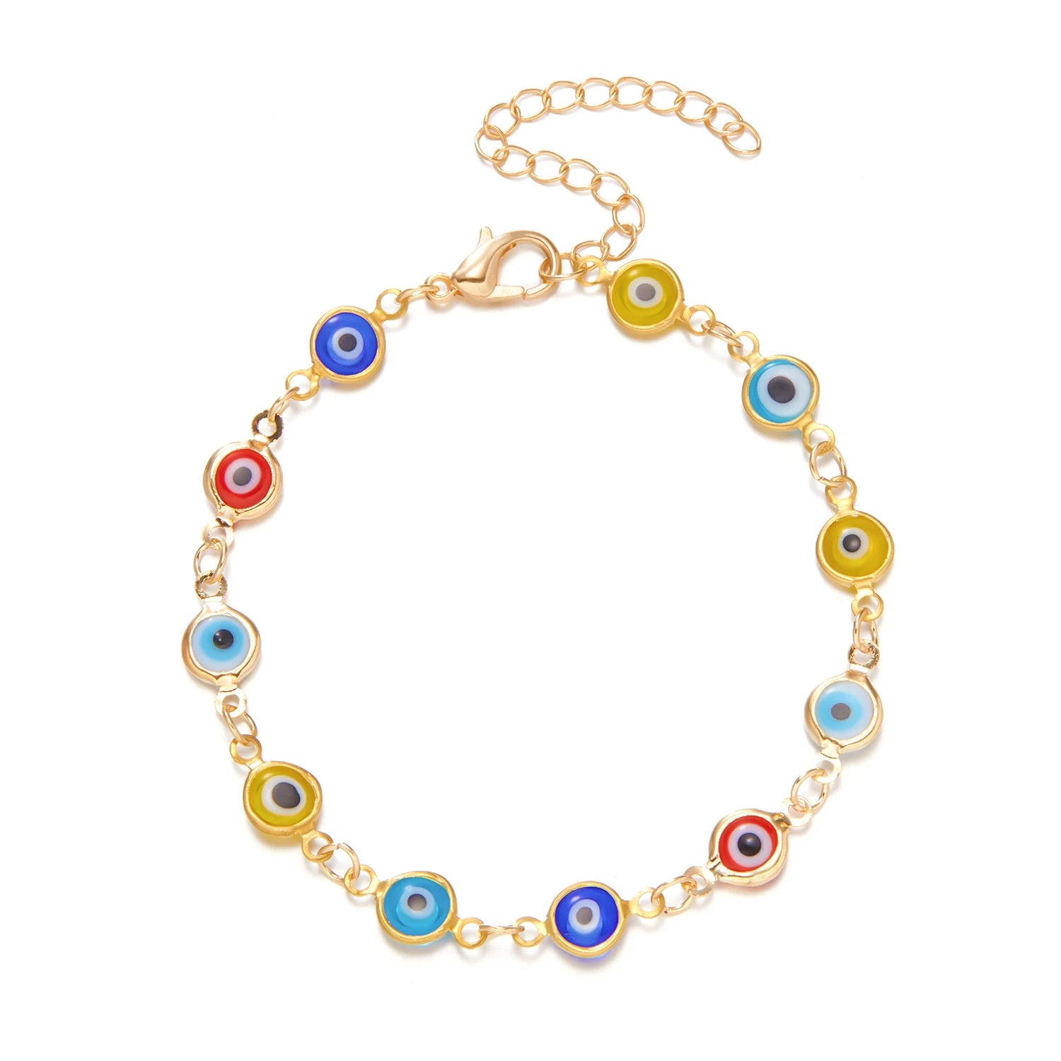 Lucky Evil Eye Adjustable Charm Bracelet