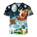 3D Christmas Print Casual T-Shirt