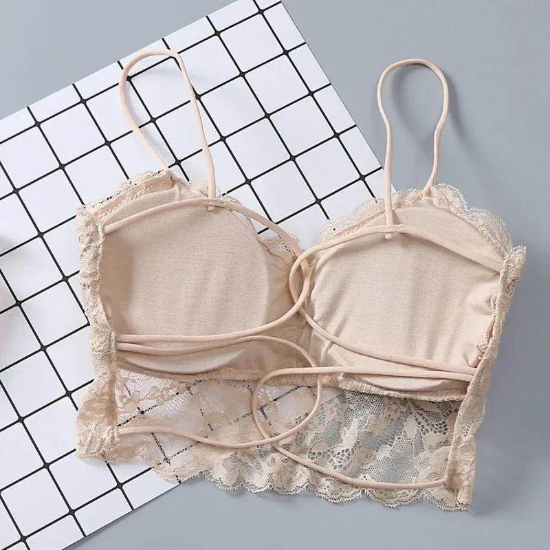 Lace Bralette Bustier Crop Top